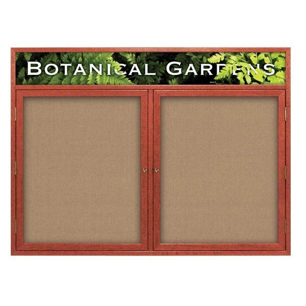 Open Faced Traditional Corkboard, 60x36, UNITED VISUAL PRODUCTS, Mfr# UV643A-SATIN-ULTMAR